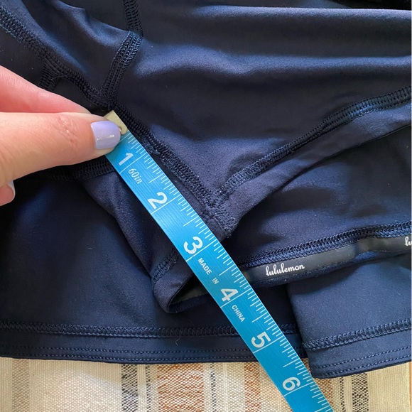 Lululemon True Navy Blue Pace Rival Mid Rise Skirt Skort 8 - Picture 12 of 15